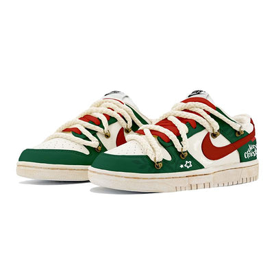 Custom Christmas tree Dunk – custom sneakers view 2 | DiySneakers