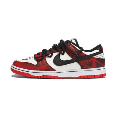 Custom Ladies, congratulations on your prosperity Dunk Red/Black/White – custom sneakers view 2 | DiySneakers