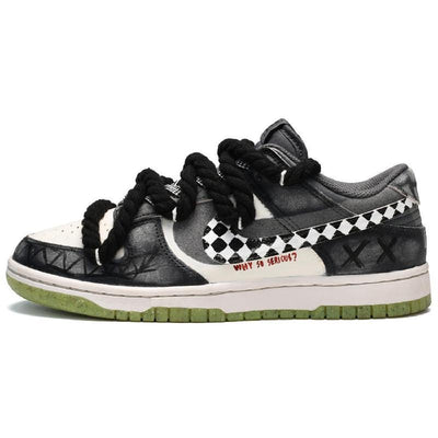 Custom The male clown is in black, white and grey Dunk Black/White/Gray – custom sneakers view 2 | DiySneakers