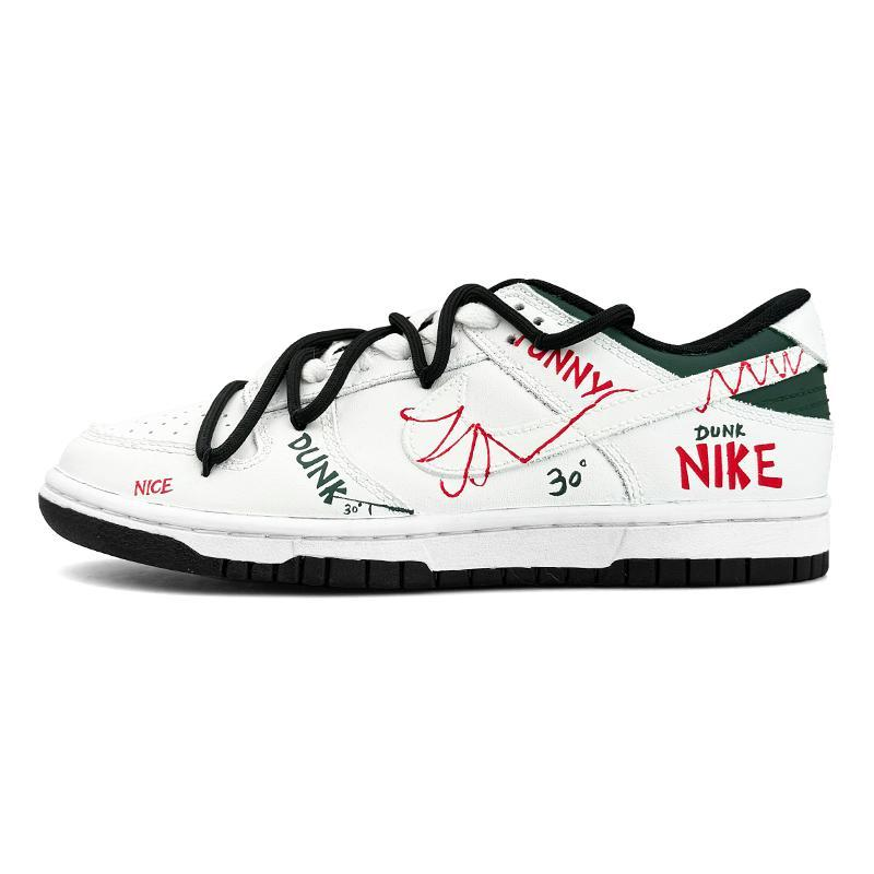 Custom Line Dunk Green – hand-painted custom sneakers | DiySneakers