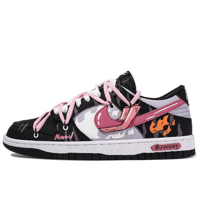 Custom Harley cat Dunk Black/pink – custom sneakers view 2 | DiySneakers