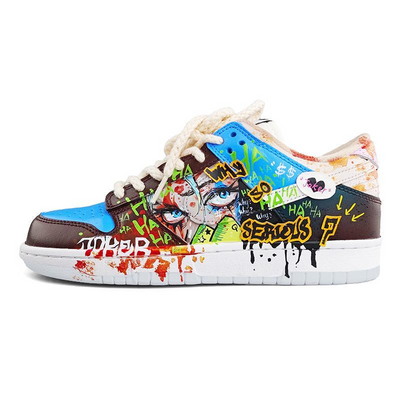 Custom Doodle 1 Male E Dunk Spilt Color Shoes – custom sneakers view 2 | DiySneakers
