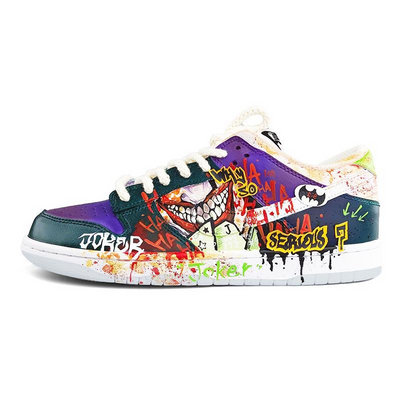 Custom Doodle 2 Male E Dunk Spilt Color Shoes – custom sneakers view 2 | DiySneakers