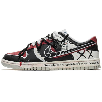 Custom Halloween spider web Dunk Black/White – custom sneakers view 2 | DiySneakers