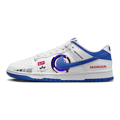 Custom Red Alert Dunk Blue/white – custom sneakers view 2 | DiySneakers