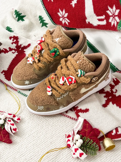Custom Gingerbread Man Jordan Air Jordan 1 Brown – custom sneakers view 2 | DiySneakers