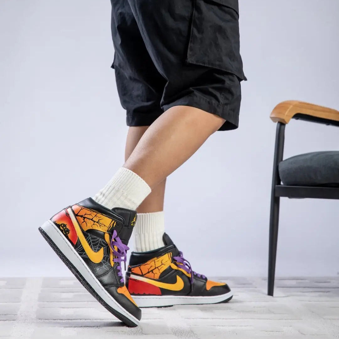 Custom Halloween Night Fright Air Jordan 1 – hand-painted custom sneakers | DiySneakers