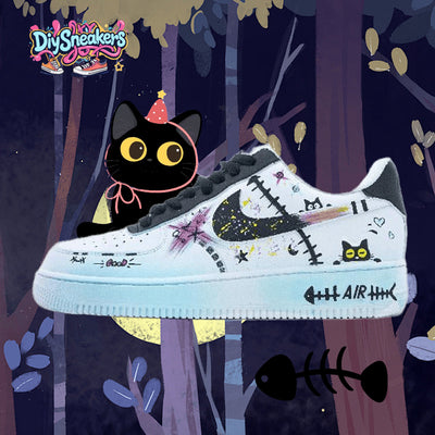 Custom The male cat heart is stirring Air Force 1 – custom sneakers view 2 | DiySneakers