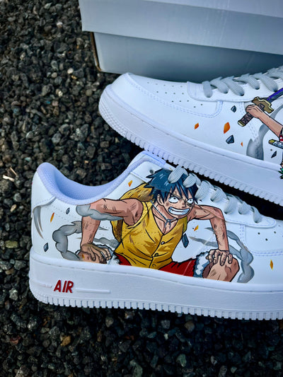Custom Luffy&Zoro One piece Air Force 1 – custom sneakers view 2 | DiySneakers