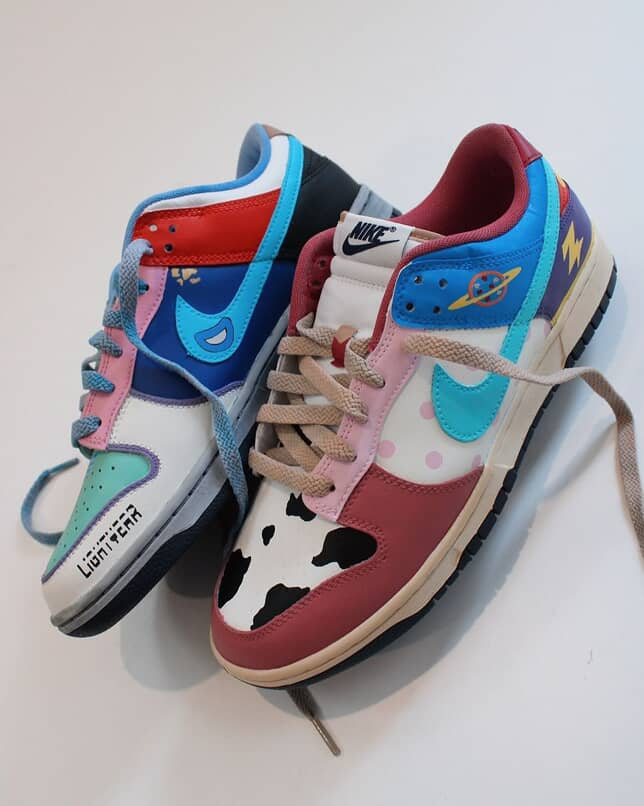 Customized One Of One Childhood Happiness Mobilization Dunk Low Custom – hand-painted custom sneakers | DiySneakers