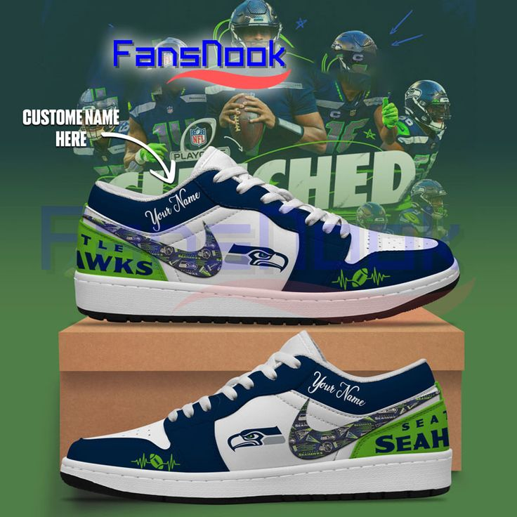 Custom Seattle Seahawks Air Force 1 Low Sneaker