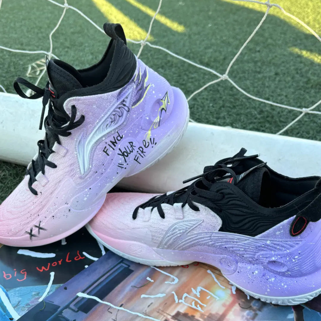Soar Into The Sky - Pink-Purple GradientCustom Street LiNing – hand-painted custom sneakers | DiySneakers