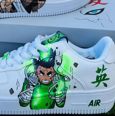 Custom Naruto Shippuden Gaara Vs Rock Lee Air Force 1 – custom sneakers view 2 | DiySneakers