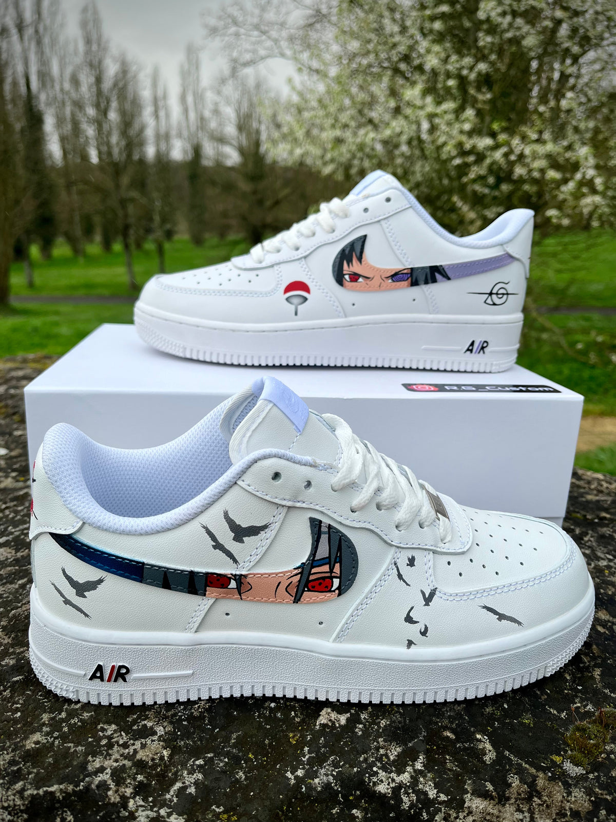 CustomSasuke vs itachi Air Force 1 – hand-painted custom sneakers | DiySneakers