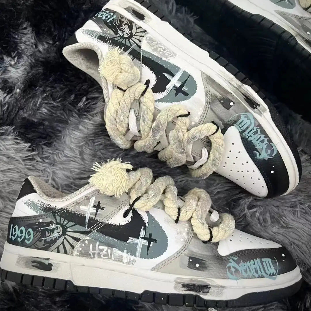 Custom Gothic twine Dunk – hand-painted custom sneakers | DiySneakers