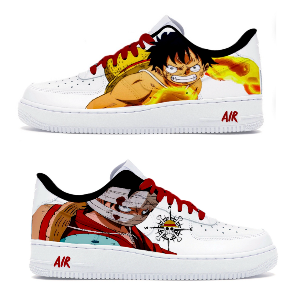Custom One piece luffy Air Force 1 – hand-painted custom sneakers | DiySneakers