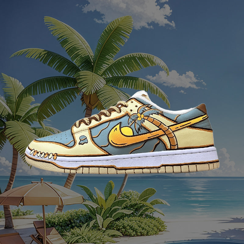 Custom Skull Coast Dunk – hand-painted custom sneakers | DiySneakers