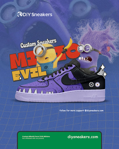 Despicable Me, Minions Theme Mobilization-Custom Skateboarding Shoes Air Force Unisex