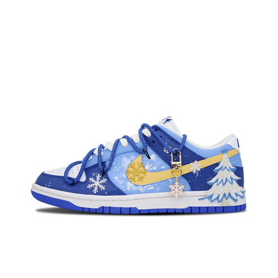 Custom Christmas Snowy Forest Dunk – custom sneakers view 2 | DiySneakers