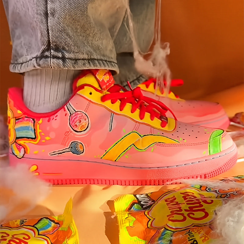 Custom Candy Sweetheart Area Air Force 1 Low – hand-painted custom sneakers | DiySneakers