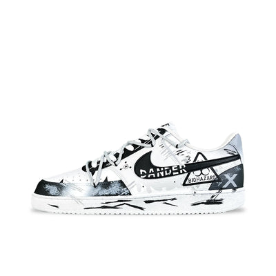 Custom Dangerous Party Court Vision Low Black/White/Gray – custom sneakers view 2 | DiySneakers