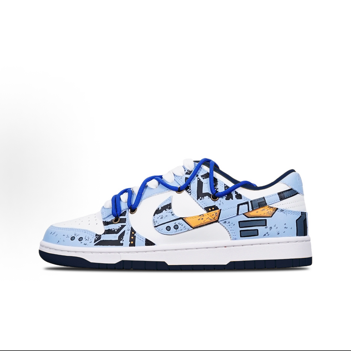 Custom Mecha Vanguard Techwear Style Dunk – hand-painted custom sneakers | DiySneakers