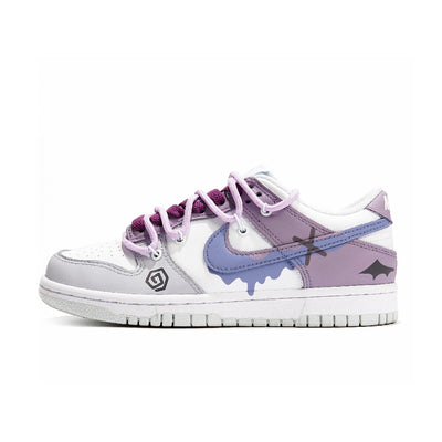 Custom Clumsy Little Devil Dunk Purple/Gray/White – custom sneakers view 2 | DiySneakers