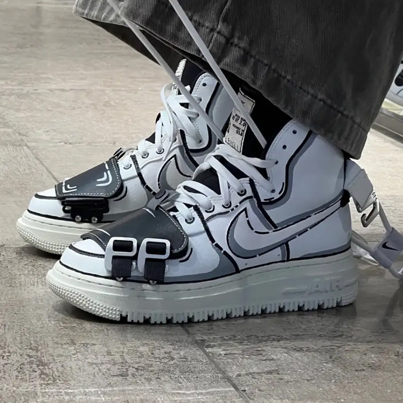 Custom Locomotive 2D Air Force 1 – hand-painted custom sneakers | DiySneakers
