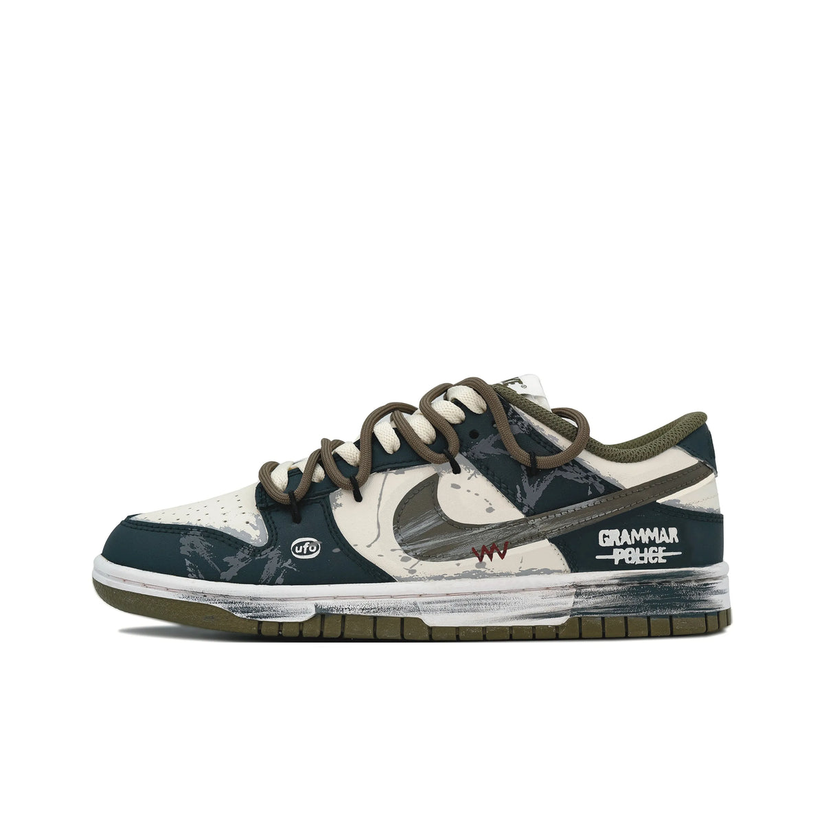 Custom Mottled Cosmos Dunk Blue/Gray – hand-painted custom sneakers | DiySneakers