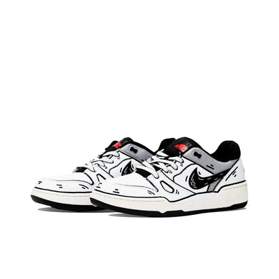 Custom 2D Black and White Line Full Force – custom sneakers view 2 | DiySneakers