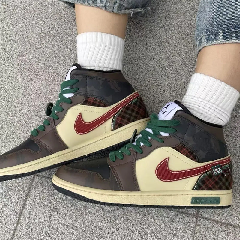 Winter Holly - Men's Jordan 1 Mid Custom