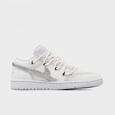 White Taboo - Women's Jordan 1 Low Custom