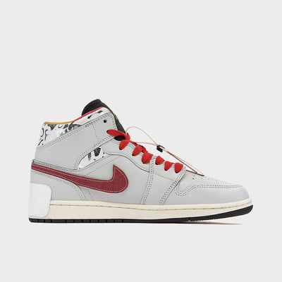 Silver Patterns - Men's Jordan 1 Mid CNY Custom