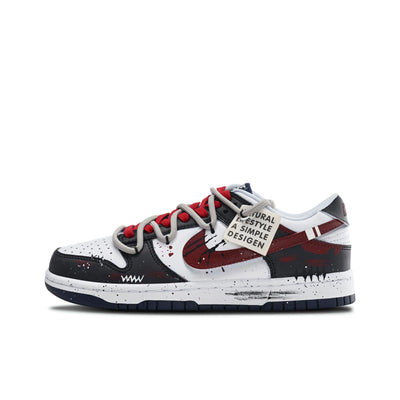 Custom No-go Zone Dunk Graffiti Black/Red – custom sneakers view 2 | DiySneakers