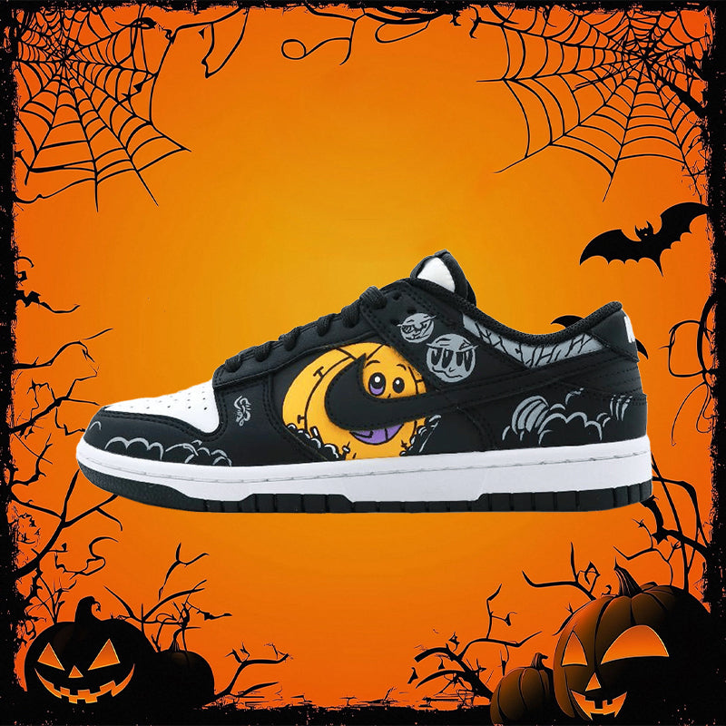 Custom Halloween Pumpkin Dunk – hand-painted custom sneakers | DiySneakers