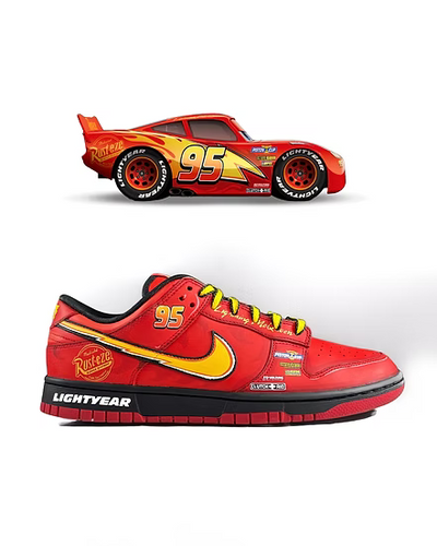 Custom McQueen Dunks Dunk Red – custom sneakers view 2 | DiySneakers