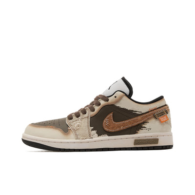 Custom SandstormAir Jordan 1 Low Brown – custom sneakers view 2 | DiySneakers