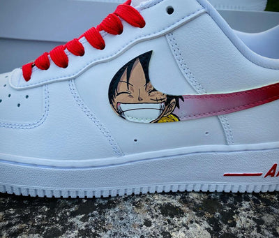 Custom Luffy Vs Zoro Air Force 1 – custom sneakers view 2 | DiySneakers