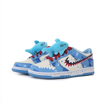 Custom Baby Shark Dunk Beige/Blue – custom sneakers view 2 | DiySneakers
