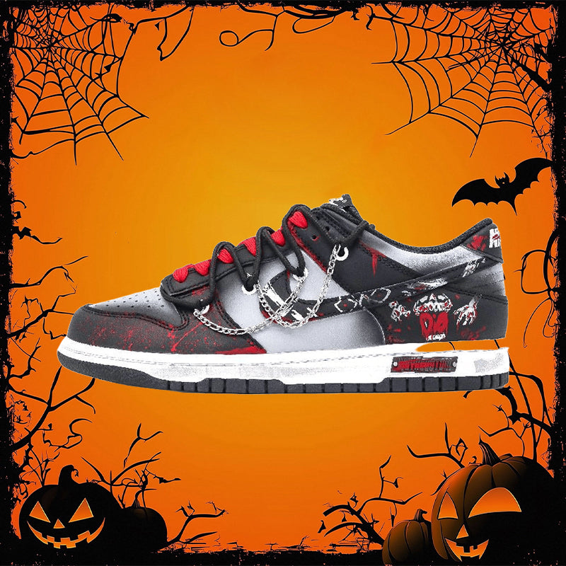 Custom Scream Dunk Black/Red – hand-painted custom sneakers | DiySneakers