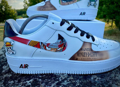 Custom luffy x Zoro Air Force 1 – custom sneakers view 2 | DiySneakers