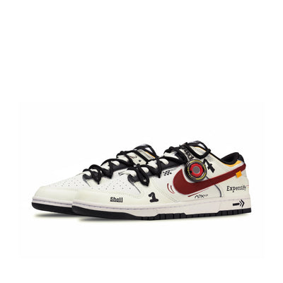Custom - Grid 1976 Dunk White/Red – custom sneakers view 2 | DiySneakers