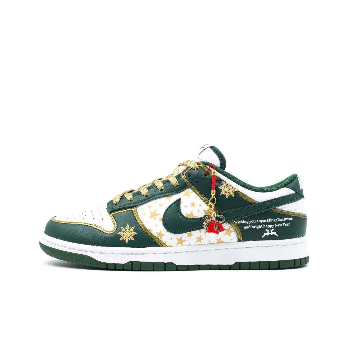 Custom Jingle Bell Magic Dunk – hand-painted custom sneakers | DiySneakers