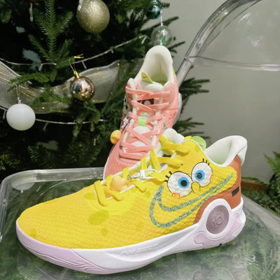 Custom Lovely smiling face in the New Year KD Trey 5 – custom sneakers view 2 | DiySneakers