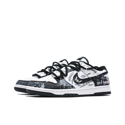 Custom Grayscale Dunk Low Black/Gray/White – custom sneakers view 2 | DiySneakers