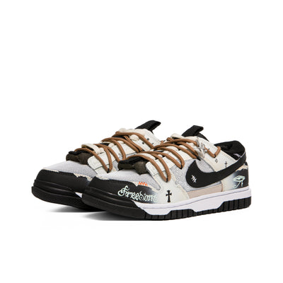 Custom End Star Air Dunk Jumbo Gradient Graffiti Black/White – custom sneakers view 2 | DiySneakers