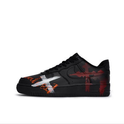 Customized Shadow of Soul Extinction Air Force 1 Shoes Black/Graffiti – custom sneakers view 2 | DiySneakers