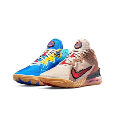 Custom Wile E. vs Roadrunner Lebron 18 Low EP Spilt Color – custom sneakers view 2 | DiySneakers