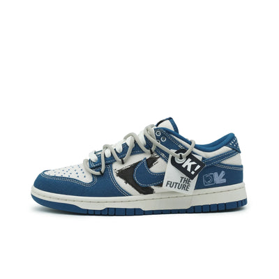 Custom Blue Jean Rider Dunk Low Denim Style – custom sneakers view 2 | DiySneakers