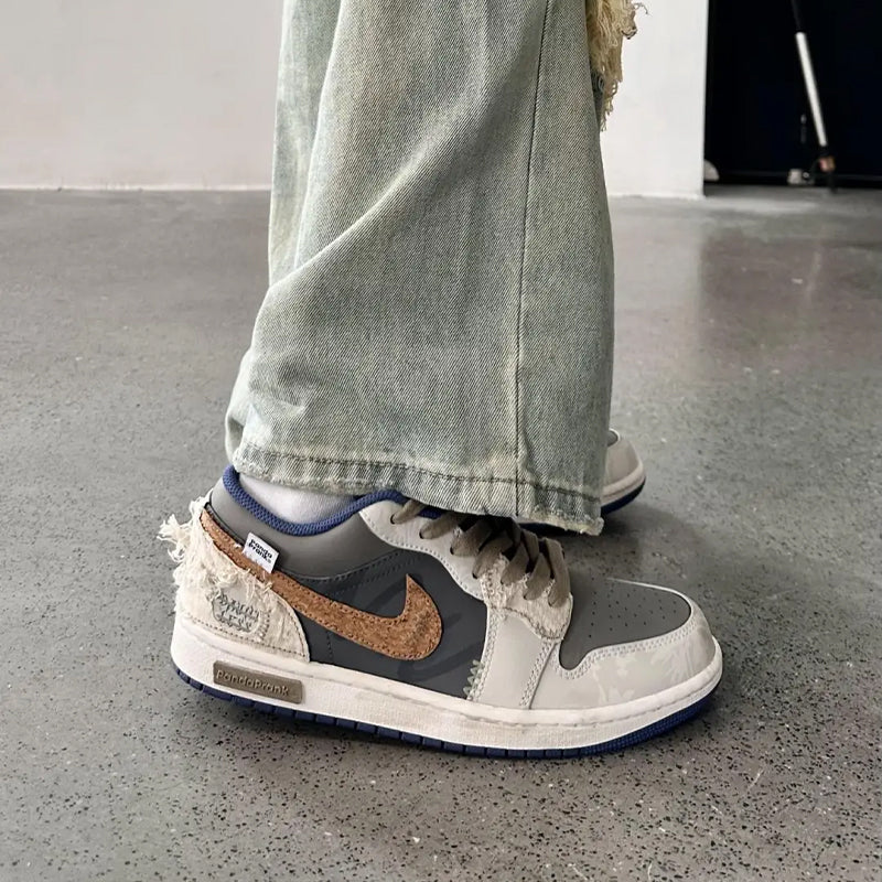 Custom Land of Nowhere Jordan 1 Low – hand-painted custom sneakers | DiySneakers
